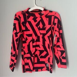 Nike Pro Combat Dri-Fit Compression Top Big Girls/Kids Size Medium Pink Black